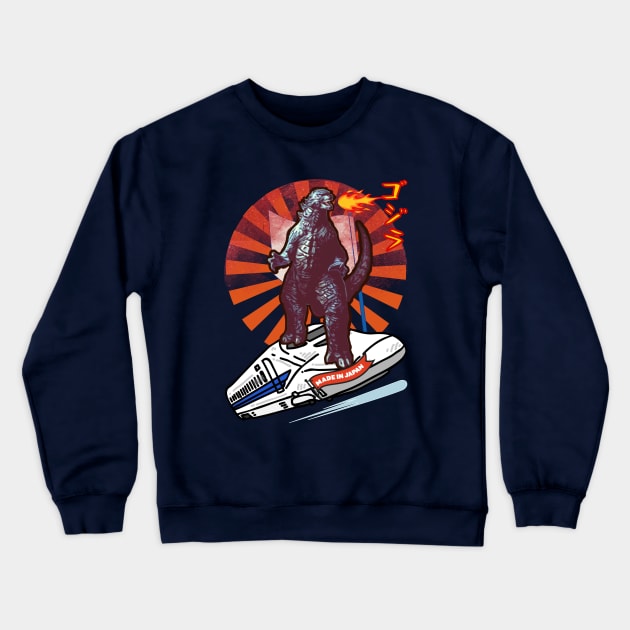 Funny Godzilla - Godzilla Proudly Made in Japan Crewneck Sweatshirt by SEIKA by FP